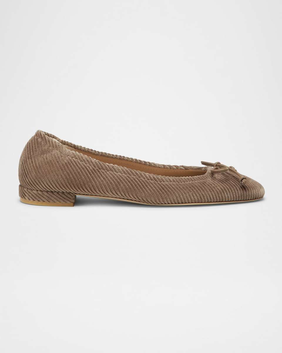 Bria Corduroy Bow Ballerina Flats
